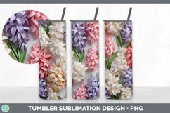 3D Paper Hyacinth Flowers Tumbler | Bundle 20 oz Skinny Tumb Product Image 4