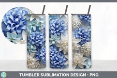 3D Paper Hyacinth Flowers Tumbler | Bundle 20 oz Skinny Tumb Product Image 5
