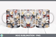 3D Paper Magnolia Flowers Mug Wrap | Bundle Coffee Cup Desig Product Image 2