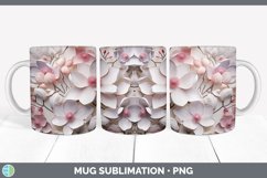 3D Paper Magnolia Flowers Mug Wrap | Bundle Coffee Cup Desig Product Image 5