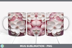 3D Paper Magnolia Flowers Mug Wrap | Bundle Coffee Cup Desig Product Image 7