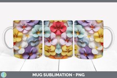 3D Paper Pansy Flowers Mug Wrap | Bundle Coffee Cup Designs Product Image 6