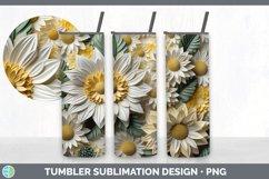 3D Paper Sunflower Flowers Tumbler | Bundle 20 oz Skinny Tum Product Image 2