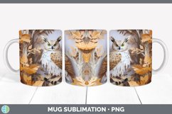 3D Paper Owl Bird Mug Wrap | Sublimation Coffee Cup Designs Product Image 2