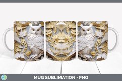3D Paper Owl Bird Mug Wrap | Sublimation Coffee Cup Designs Product Image 4