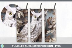 3D Paper Owl Bird Tumbler | Sublimation 20 oz Skinny Tumbler Product Image 5