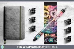 Chalkboard Owl Pen Wrap Sublimation Epoxy Pen Designs Product Image 1