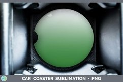 Ombre Green Car Coaster Sublimation Coaster Designs Product Image 1