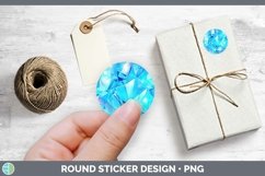 Holographic Cyan Stickers | Round Labels Bundle Product Image 2