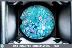 Holographic Cyan Car Coaster | Bundle Coaster Designs Product Image 3