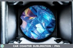 Holographic Cyan Car Coaster | Bundle Coaster Designs Product Image 4