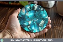 Holographic Teal Round Coaster | Bundle Coaster Designs Product Image 2