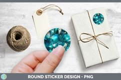 Holographic Teal Stickers | Round Labels Bundle Product Image 2