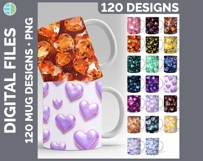 Watercolor Mug Wrap PNG Sublimation Designs Mega Bundle Product Image 13