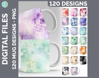 Watercolor Mug Wrap PNG Sublimation Designs Mega Bundle Product Image 15