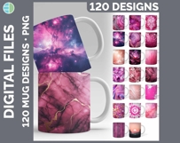 Watercolor Mug Wrap PNG Sublimation Designs Mega Bundle Product Image 16