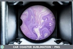 Purple Paint Pour Car Coaster Sublimation Coaster Designs Product Image 1