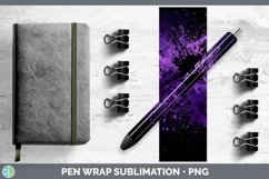 Purple Splatter Pen Wrap Sublimation Epoxy Pen Designs Product Image 1