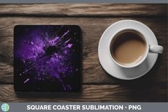 Purple Splatter Square Coaster Sublimation Coaster Designs Product Image 1