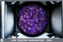Purple Stained Glass Car Coaster Sublimation Coaster Designs Product Image 1