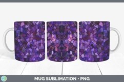 Purple Stained Glass Mug Wrap Sublimation Coffee Cup Designs Product Image 1