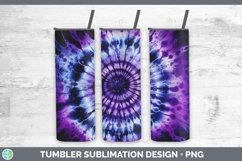 Purple Tie Dye Tumbler Sublimation 20 oz Skinny Tumbler Desi Product Image 1