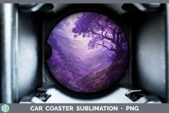Purple Scenic View Car Coaster Sublimation Coaster Designs Product Image 1