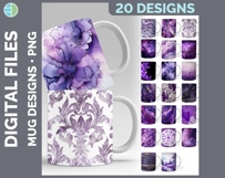 Watercolor Mug Wrap PNG Sublimation Designs Mega Bundle Product Image 17