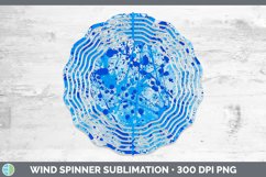 Blue Splatter Wind Spinner Sublimation Spinner Designs Product Image 1