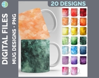 Watercolor Mug Wrap PNG Sublimation Designs Mega Bundle Product Image 20