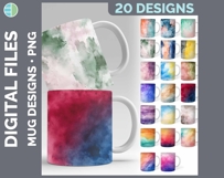 Watercolor Mug Wrap PNG Sublimation Designs Mega Bundle Product Image 21