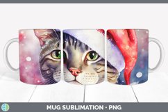 Christmas Cat Mug Sublimation | Coffee Cup Designs PNG Product Image 3