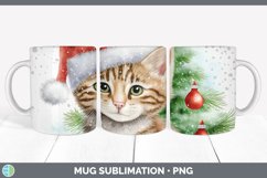 Christmas Cat Mug Sublimation | Coffee Cup Designs PNG Product Image 6