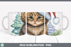 Christmas Cat Mug Sublimation | Coffee Cup Designs PNG Product Image 7