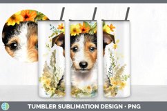 Watercolor Fox Terrier Dog Tumbler | Sublimation 20 oz Skinn Product Image 5