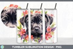 Watercolor Cane Corso Dog Tumbler | Sublimation 20 oz Skinny Product Image 3