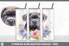 Watercolor Cane Corso Dog Tumbler | Sublimation 20 oz Skinny Product Image 4