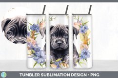 Watercolor Cane Corso Dog Tumbler | Sublimation 20 oz Skinny Product Image 5