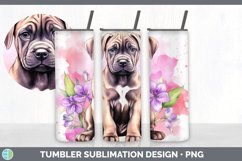 Watercolor Cane Corso Dog Tumbler | Sublimation 20 oz Skinny Product Image 6