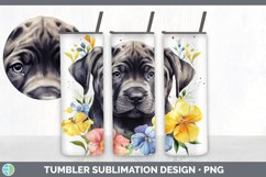 Watercolor Cane Corso Dog Tumbler | Sublimation 20 oz Skinny Product Image 7