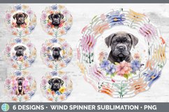 Watercolor Floral Dogs Wind Spinner Mega Bundle Sublimation Product Image 5