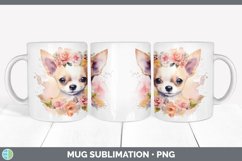 Watercolor Chihuahua Dog Mug Wrap | Sublimation Coffee Cup D Product Image 2