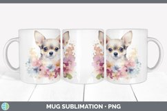 Watercolor Chihuahua Dog Mug Wrap | Sublimation Coffee Cup D Product Image 5