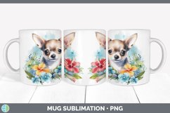 Watercolor Chihuahua Dog Mug Wrap | Sublimation Coffee Cup D Product Image 6