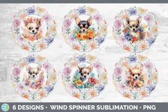 Watercolor Chihuahua Dog Wind Spinner | Sublimation Spinner Product Image 2