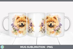Watercolor Chow Chow Dog Mug Wrap | Sublimation Coffee Cup D Product Image 4