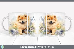 Watercolor Chow Chow Dog Mug Wrap | Sublimation Coffee Cup D Product Image 5