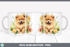 Watercolor Chow Chow Dog Mug Wrap | Sublimation Coffee Cup D Product Image 6