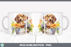 Watercolor Dachshund Dog Mug Wrap | Sublimation Coffee Cup D Product Image 2