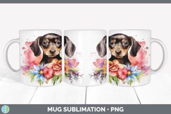 Watercolor Dachshund Dog Mug Wrap | Sublimation Coffee Cup D Product Image 3